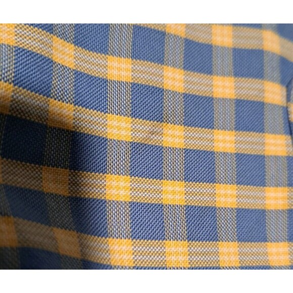 Brooks Brothers Shirt Mens XL Blue Yellow Gingham Supima Cotton Button Down - Picture 11 of 11